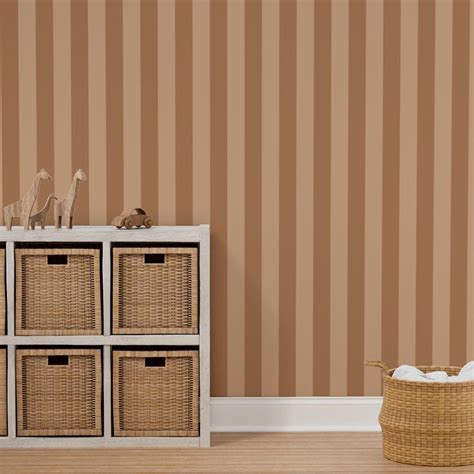 Large Almond Awning Stripe Pattern Wallpaper Spoonflower