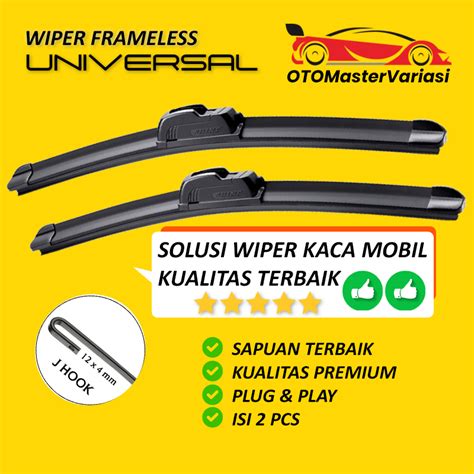 Jual Wiper Karet Kaca Mobil Frameless Universal Model Banana Semua Merk