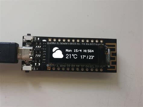 Esp8266 Weather Monitor With Tiny Oled Display Electronics