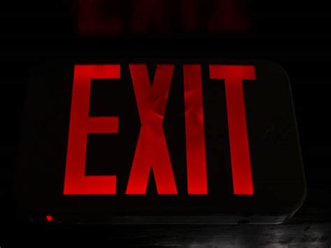 50+ Red Exit Signs In Dark Hallway Stock Photos, Pictures & Royalty ... 