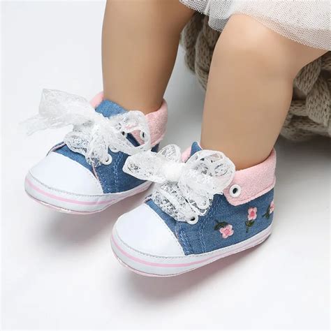 Baby Girls Shoes Newborn Baby Shoes Princess Embroidery Floral Soft ...