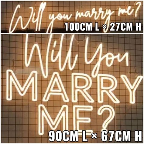 MARRY ME MARQUEE LIGHTS NEON SIGN LIFE SIZE GIANT LETTERS LIGHTS For