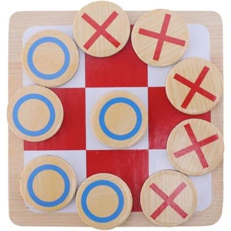 Jeu De Tic Tac Toe En Bois Jeux De Famille Nuit Jeux De Société