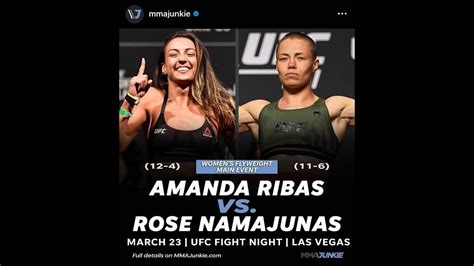 Amanda Ribas Vs Rose Namajunas UFC Fight Night Highlights Breakdon