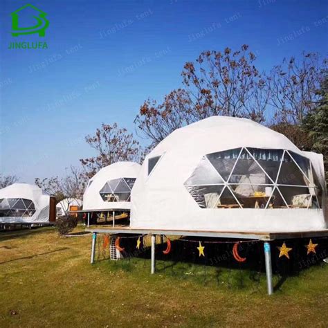 4 5 6m Outdoor Luxury Hotel Geodesic Dome Tent For Igloo Camping House