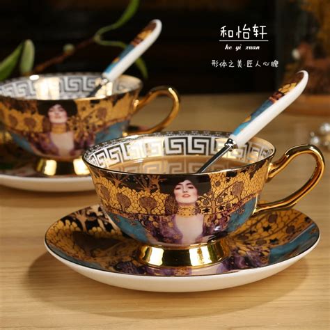 Luxury Fashion Palace Painted Cup Dish Bone China Coffee Cup European