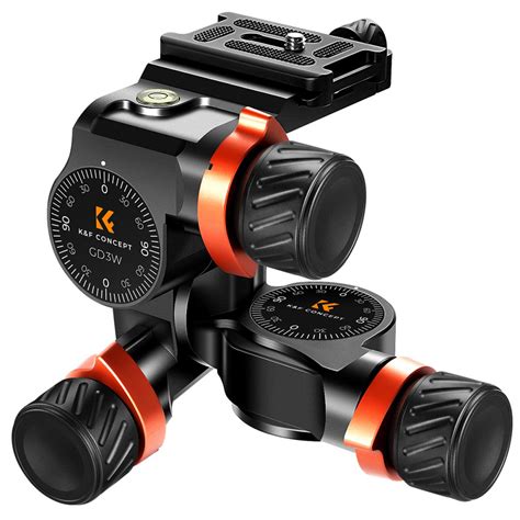 3 Way Geared Tripod Head KENTFAITH