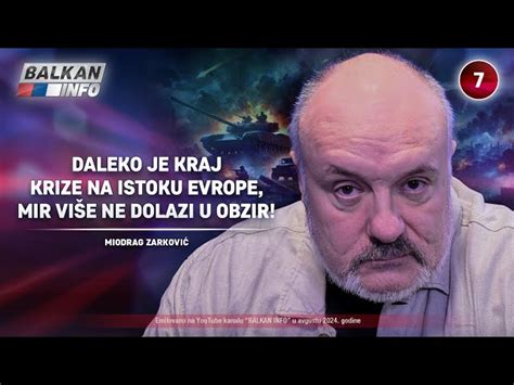 INTERVJU Miodrag Zarković Daleko je kraj krize na istoku mir više