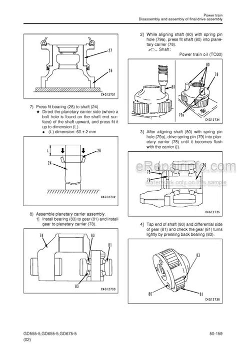 Komatsu GD555 5 GD655 5 GD675 5 Shop Manual Motor Grader SEN05215 05