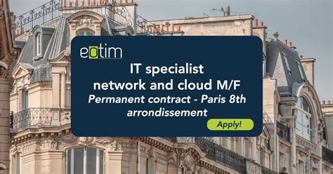 Offre D Emploi Cdi Eotim Cabinet Recrutement Informatique Paris