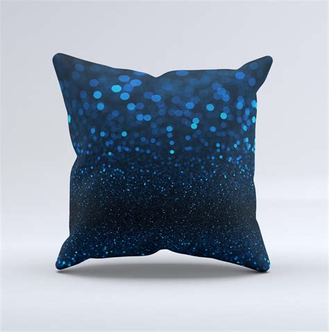 The 50 Shades Of Unfocused Blue Ink Fuzed Decorative Throw Pillow Designskinz