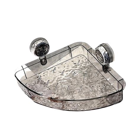 No Drill Clear Wall Light Style Glacier Pattern Suction Cup Shelf Drill