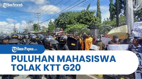 Aksi Puluhan Mahasiswa Di Kota Jayapura Tolak Ktt G Ini Alasannya