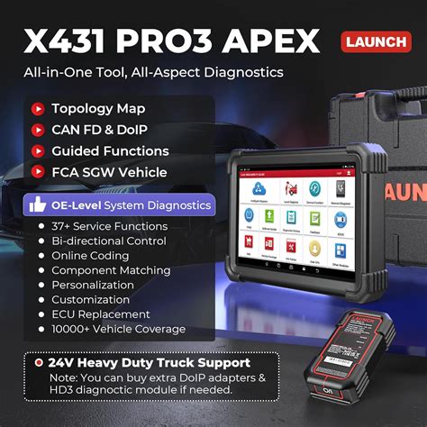 Launch X Pro Apex All System Diagnostic Scan Tool For Mechanics