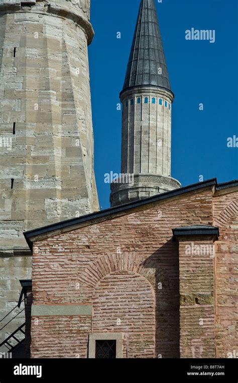 Detail Of The Exterior Of The Hagia Sophia Mosque In Istanbul Turkey