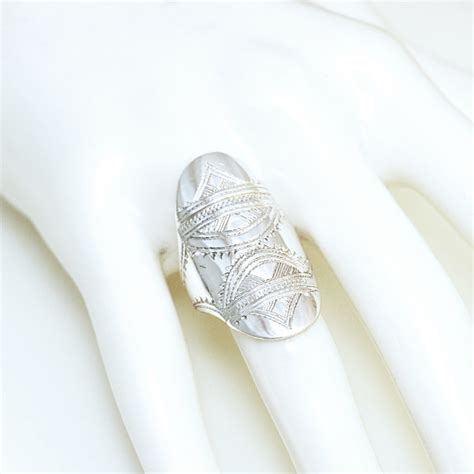 Bijoux Ethniques Touareg Bague En Argent Massif Personnalis S Femme