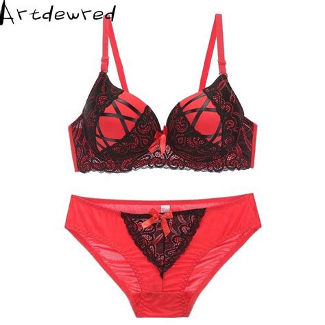 Sexy Bra Set High Quality Bra Panty Sets Solid Patchwork Lace Underwear Set For Women Push Up 80