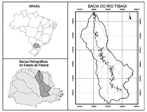 Localiza O Das Reas De Estudo Reas Ao Longo Do Rio Tibagi