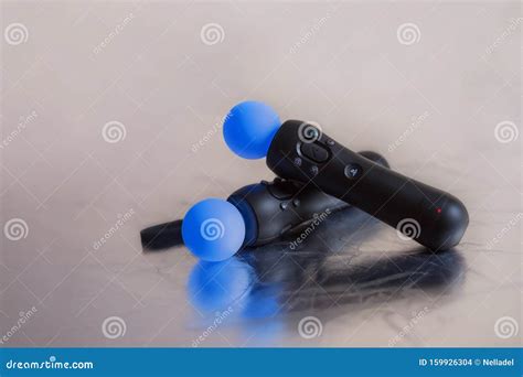 Two Playstation Move Motion Controller Editorial Stock Image - Image of ...