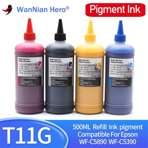 500ml WF C5390 Pigment Ink T11G T11F T11H For Epson WorkForce Pro WF