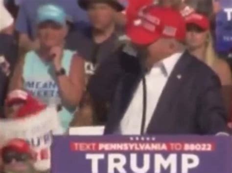 Former President Trump Shot At Pennsylvania Rally Multiple Gunshots Heard