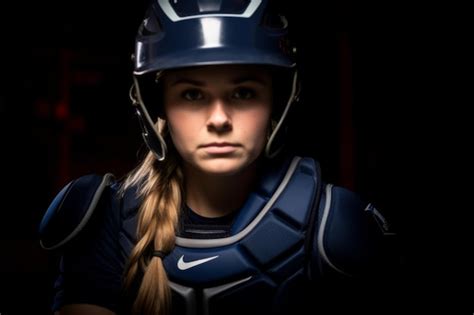 Premium Ai Image Navy Blue Softball Uniform