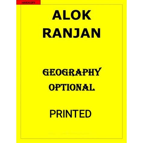 Alok Ranjan Geography Optional Printed Notes English Medium