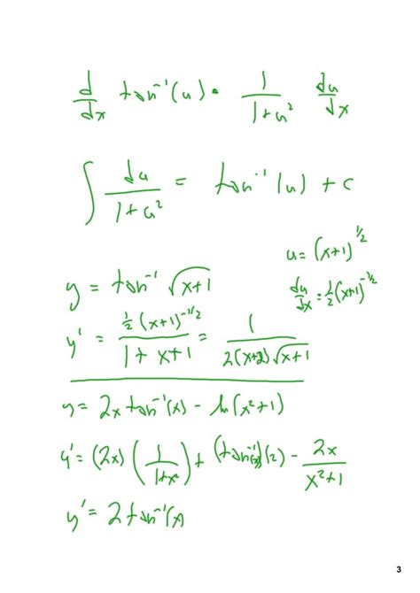 Ap Calculus Bc Arc Tangent Derivatives Pdf