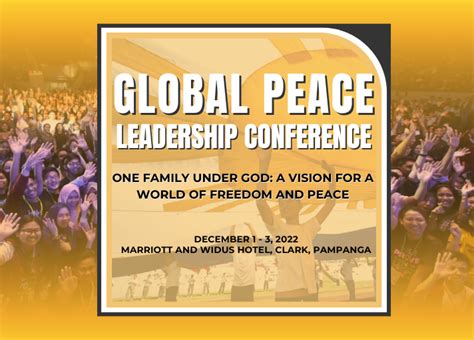 REGISTRATION: GLOBAL PEACE LEADERSHIP CONFERENCE – Global Peace ...