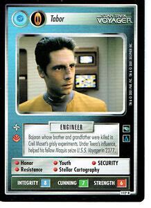 STAR TREK CCG VOYAGER RARE CARD TABOR Federation EBay