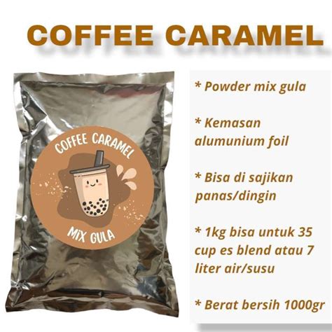 Promo BUBUK MINUMAN BOBA RASA POWDER DRINK RASA COFFEE CARAMEL 1KG