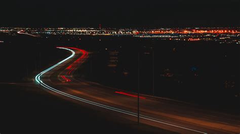 Download Wallpaper 3840x2160 Road Light Long Exposure City Night Lights 4k Uhd 169 Hd