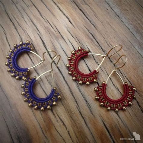 Cet article n est pas disponible Etsy Boucles d oreilles en macramé