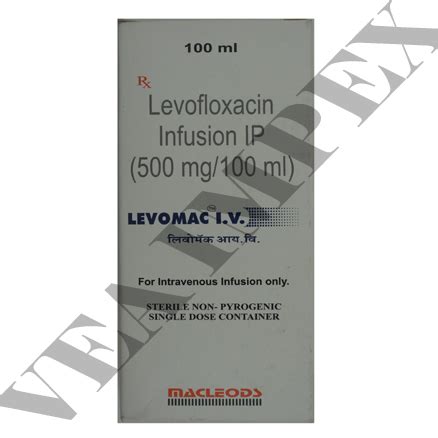 LEVOMAC 100Ml I V Levofloxacin VEA Impex