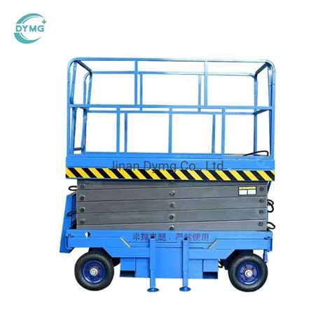 Dymg Hydraulic Mobile Vertical Explosion Proof 4 Wheels Scissor Lift