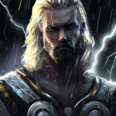 Pittura Digitale Hd Di Thor God Of Thunder Lightning Di Charlie Bowater