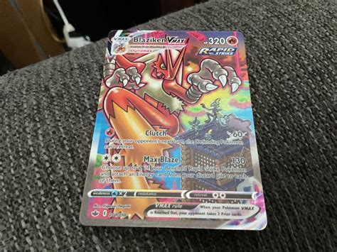 Pokemon Card Blaziken VMAX Chilling Reign 201 198 NM SECRET RARE