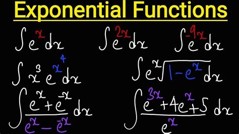 Integrate Exponential Functions By Substitution Calculus Youtube