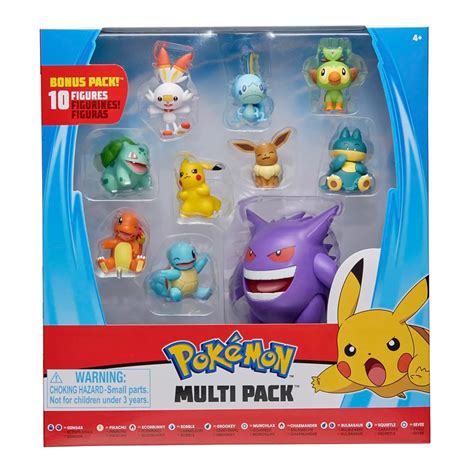 PACK DE 10 FIGURAS POKÉMON BATTLE FIGURE MULTIPACK Control Wavi