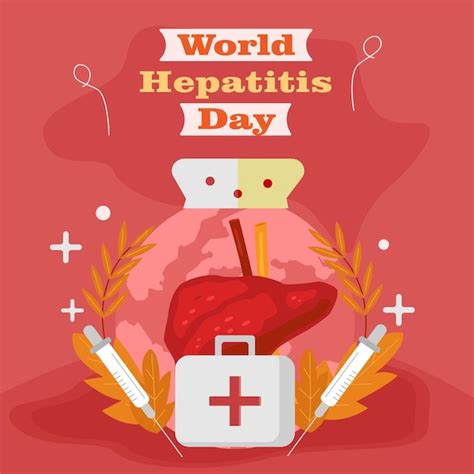 Ilustra O Do Cartaz Do Modelo Do Dia Mundial Da Hepatite Vetor Premium