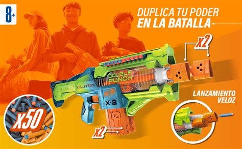 Nerf Elite Double Punch Lanzador De Dardos Motorizado Con