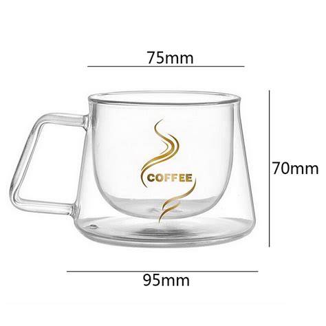 200ml 450ml Double Wall Glass Cup Beer Coffee Mugs Grandado