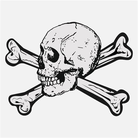 Premium Vector Skull And Crossbones Vector Icon3