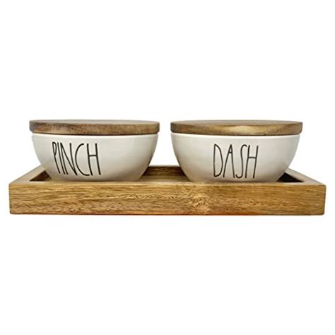 Rae Dunn By Magenta Piece Pinch Dash Ceramic Ll Salt Pepper Cellar