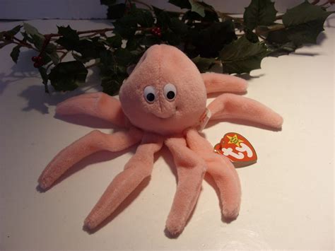 Ty Beanie Baby Inky The Octopus Squid Birthdate 11 25 94 With Errors