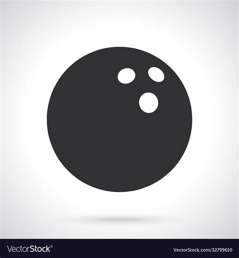 Silhouette bowling ball Royalty Free Vector Image