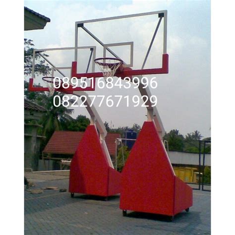 Jual Portable Tiang Ring Basket Apn Standar Fiba Perbasi Leher Angsa