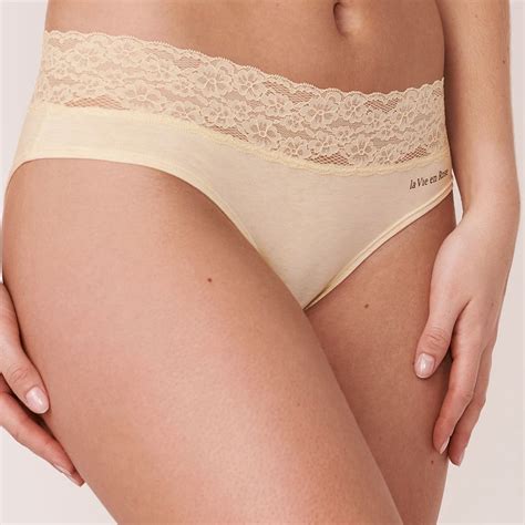 La Vie En Rose Cotton And Lace Band Bikini Panty Buy La Vie En Rose