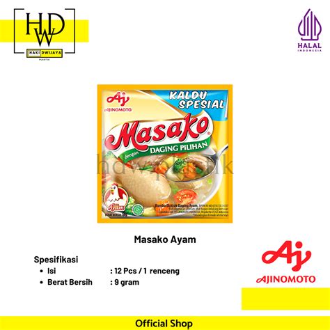 Jual [12 Pcs] Masako Bumbu Penyedap Rasa Ayam Bubuk Kemasan Sachet 8