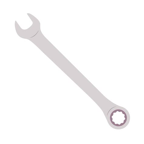 Ratchet And Spanner Flat Illustration Clean Icon Design Element On